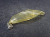 Gem Libyan Desert Glass Tektite Free Form Pendant Sterling Silver from Libya - 1.8" - 4.0 Grams