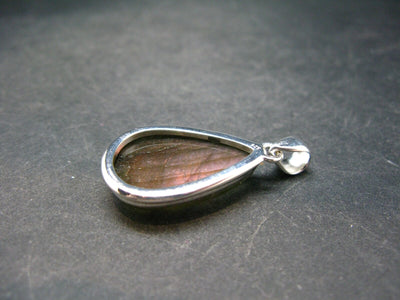 Faceted Labradorite Pendant In 925 Sterling Silver From Madagascar - 1.8'' - 8.5 Grams