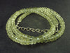 Gem Libyan Desert Glass Tektite Necklace Faceted Rondelle Beads from Libya - 19.5" - 18.2 Grams
