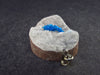 Cavansite Crystal Silver Pendant From India - 1.5" - 9.0 Grams