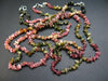 Set of Three Natural Multicolor Tourmaline Free Form Bead Necklace from Brazil - 18'' Each
