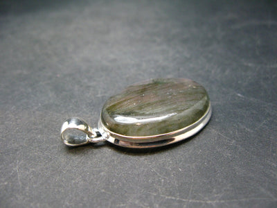 Faceted Labradorite Pendant In 925 Sterling Silver From Madagascar - 1.9'' - 13.5 Grams