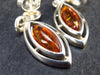 Nature’s Time Capsule!! Very Big Natural Honey Color Baltic Amber Dangle 925 Silver Earrings - 1.0" - 3.0 Grams