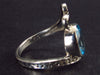 Natural Handcrafted Faceted Sky Blue Topaz Crystal 925 Silver Ring - Size 9.75