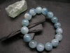Aquamarine Genuine Bracelet ~ 7 Inches ~ 13mm Round Beads