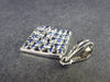 Natural Faceted Dark Blue Sapphire 925 Sterling Silver Pendant - 1.4" - 5.0 Grams