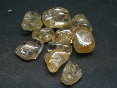 Lot of 10 Perfect Golden Scapolite Tumbled Stones from India 145.4 Carats