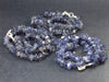 Set of Three Natural Iolite Cordierite “Water Sapphire” Freeform Bead Necklaces from India - 18" Each