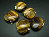 Lot of tiger eye heart shape pendants from Brazil