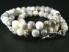 Merlinite Moss Agate Necklace Beads From Brazil - 19" - 6mm Round Beads
