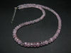 Sparkly Graduated Faceted Rondelle Natural Morganite Gemstone Bead Necklace from Brazil - 19"