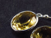 Stone of Success!! Natural Faceted Golden Yellow Citrine 925 Sterling Silver Drop Earrings - 4.3 Grams