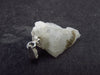 Raw Rare Natrolite Crystal Silver Pendant From Russia - 0.9" - 2.50 Grams