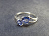 Natural Blue Tanzanite (Zoisite) Crystal Sterling Silver Ring From Tanzania - 1.54 Grams- Size 6.5