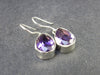 Orchid St. Valentine Gem!! Drop Shaped Faceted Natural Amethyst 925 Sterling Silver Earrings - 5.5 Grams