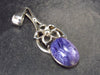Rare High-Quality Charoite Pendant In SS From Russia - 1.9"