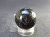 Very Rare Sterling Silver Nuumite Nuummite Ball Pendant From Greenland - 1.1" - 12.5 Grams