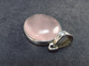 Symbol of Love and Beauty!! Natural Rose Quartz Pendant In 925 Silver From Brazil - 1.3" - 5.84 Grams