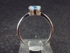 Natural Round Shaped London Blue Topaz Crystal Sterling Silver Ring - Size 5 - 1.21 Grams