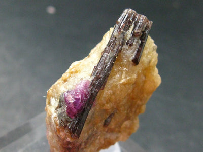 Rare Painite & Ruby Crystal on Matrix From Myanmar - 1.7" - 28mm Crystal