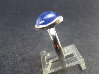 Gem Terminated Blue Tanzanite Silver Ring from Tanzania - 4.40 Grams - Size 9.75