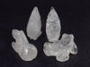 Four Small Natural Clear Quartz Carved Buddha 2 Rooster Frog Horse