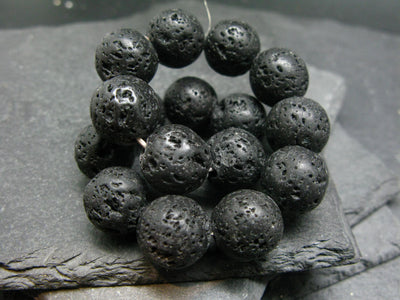 Lava Genuine Bracelet ~ 7 Inches ~ 12mm Round Beads