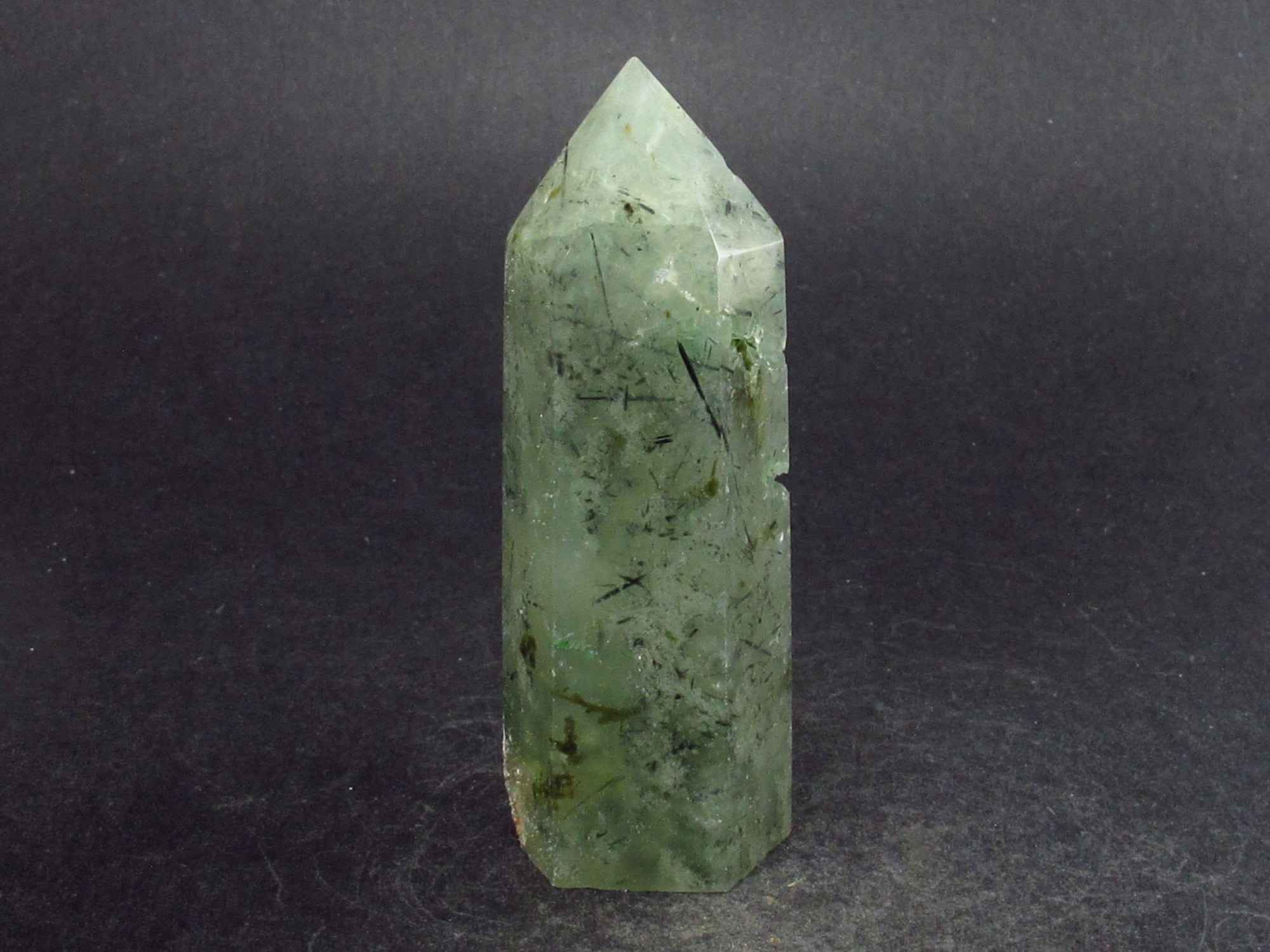 Unusual Green Prehnite Prenite Obelisk from Australia - 2.4