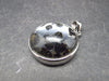 Rare Brahin Meteorite Slice With Olivine Pallasite Silver Pendant from Belarus - 1.2" - 7.5 Grams