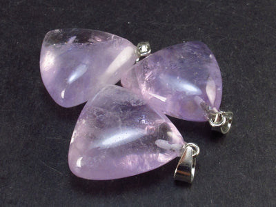 Lot of 3 Natural Amethyst Pendant from Brazil