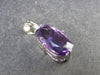 Genuine Rich Purple Faceted Amethyst Sterling Silver Pendant From Brazil - 1.2" - 5.44 Grams