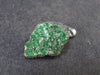 Uvarovite (Green Chromium Garnet) Cluster Silver Pendant From Russia - 1.1" - 4.3 Grams
