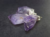 Lot of 3 Natural Raw Amethyst Pendants from Brazil