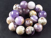 Rare Amethyst Quartz Bracelet From Brazil - 7" - 10mm Round Beads